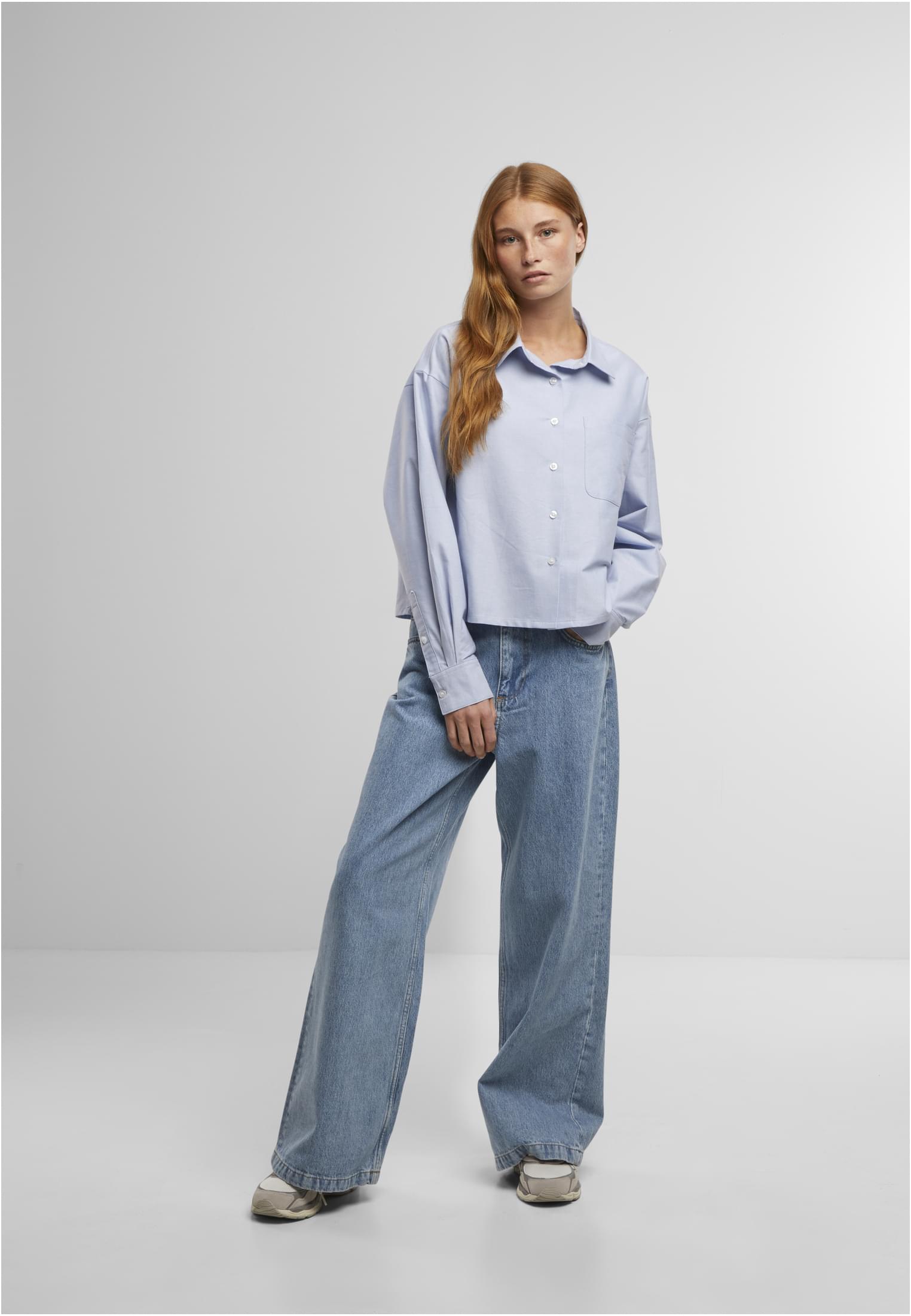 UC Ladies Camicia Short Oxford lighthorizonblue
