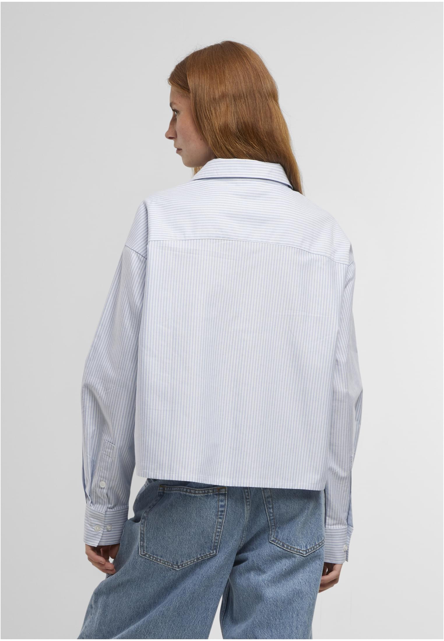 UC Ladies Camicia Striped Short Oxford lighthorizonblue/white