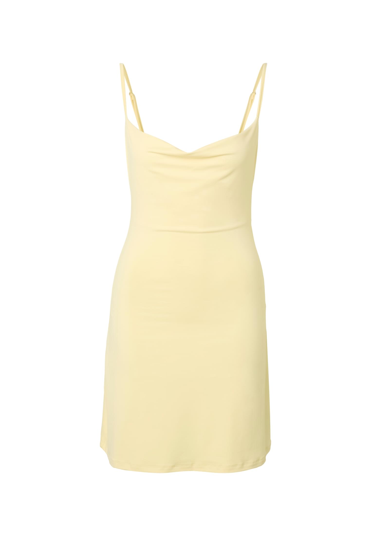 Urban Classics Abito Mini Waterfall Neckline paleyellow