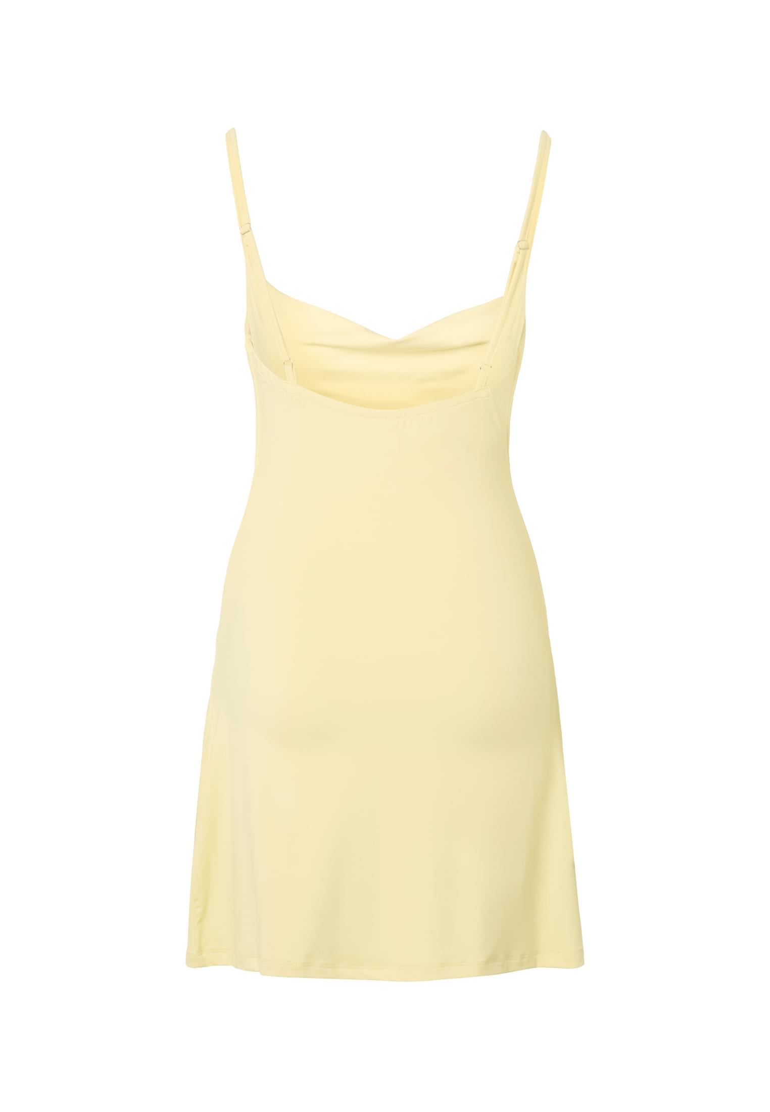 Urban Classics Abito Mini Waterfall Neckline paleyellow