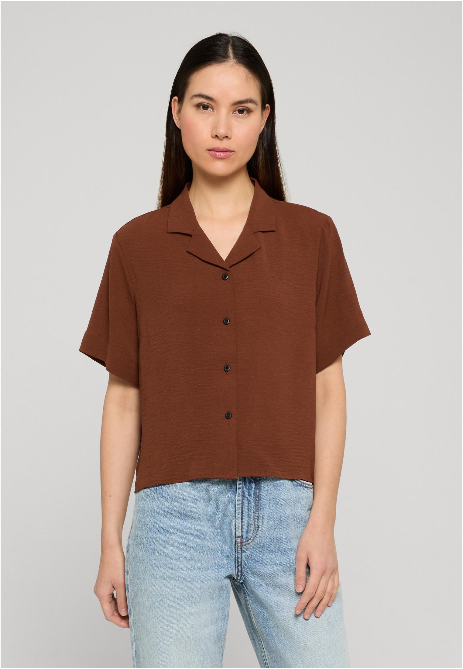 UC Ladies Camicia Structured Resort cinnamonbrown