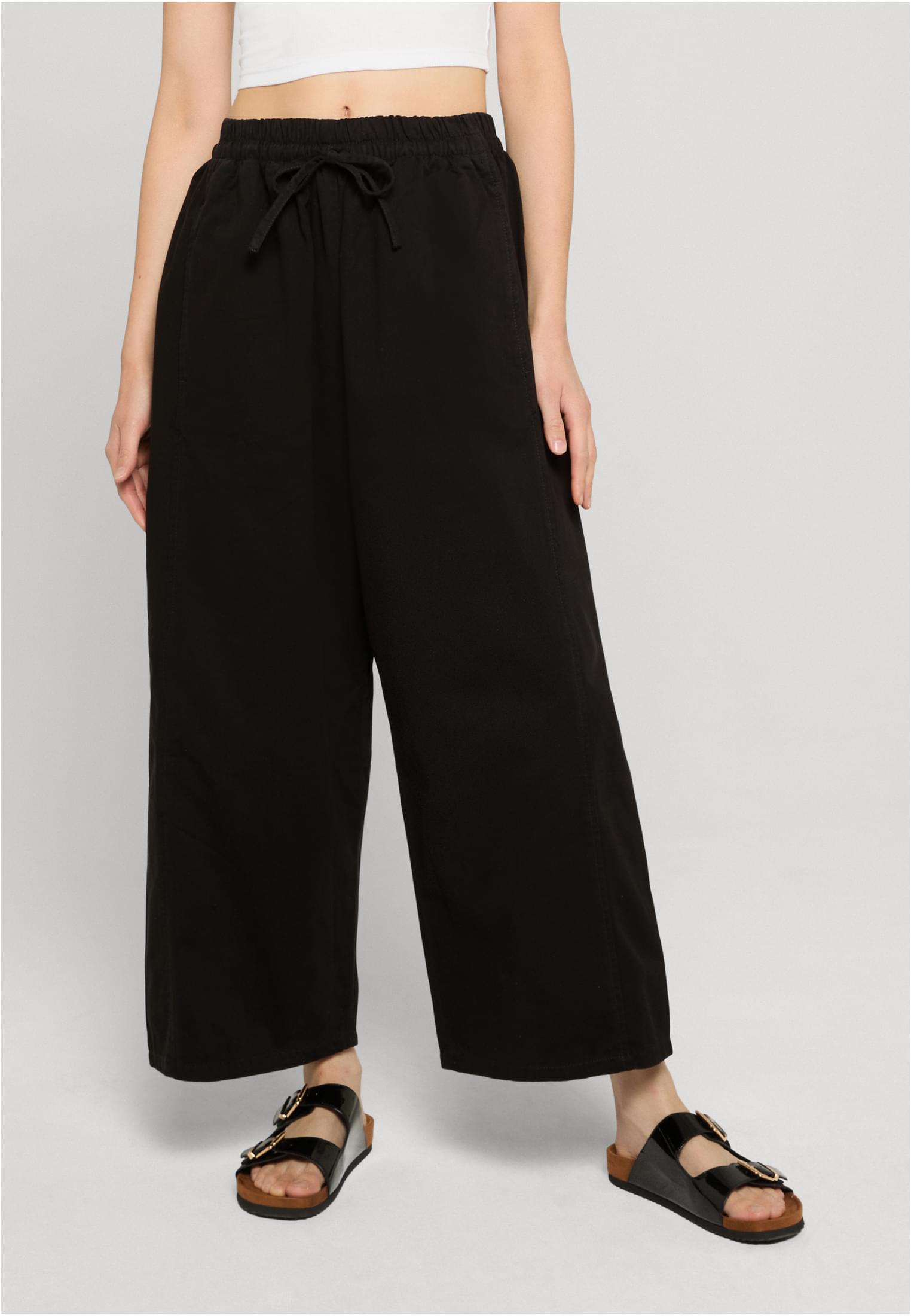 Urban Classics Pantaloni Barrel Cropped Cotton