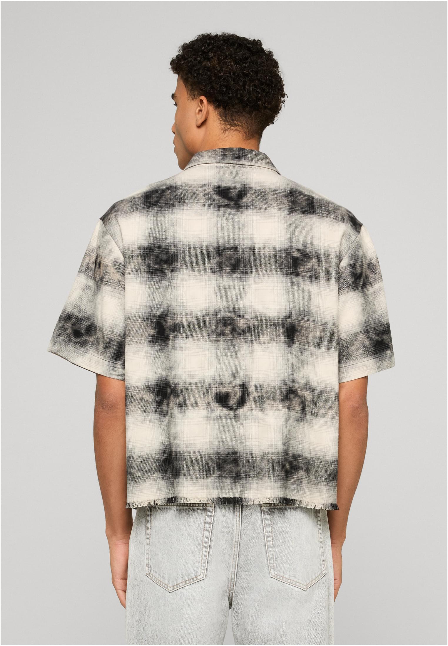 UC Men Camicia Washed Boxy Short Sleeve Flannel