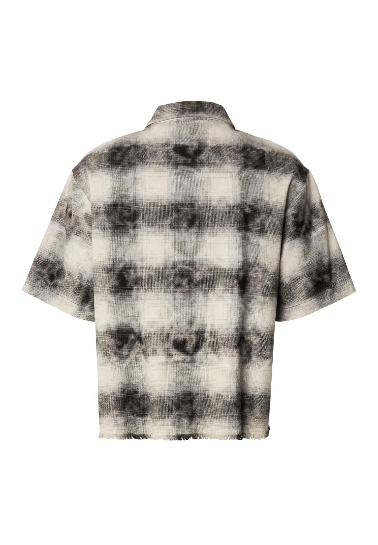 UC Men Camicia Washed Boxy Short Sleeve Flannel