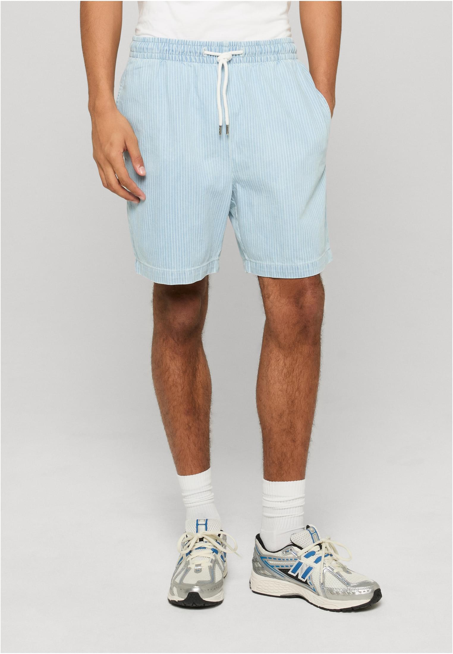 UC Men Pantaloncini Casual Pinstriped Resort new washed