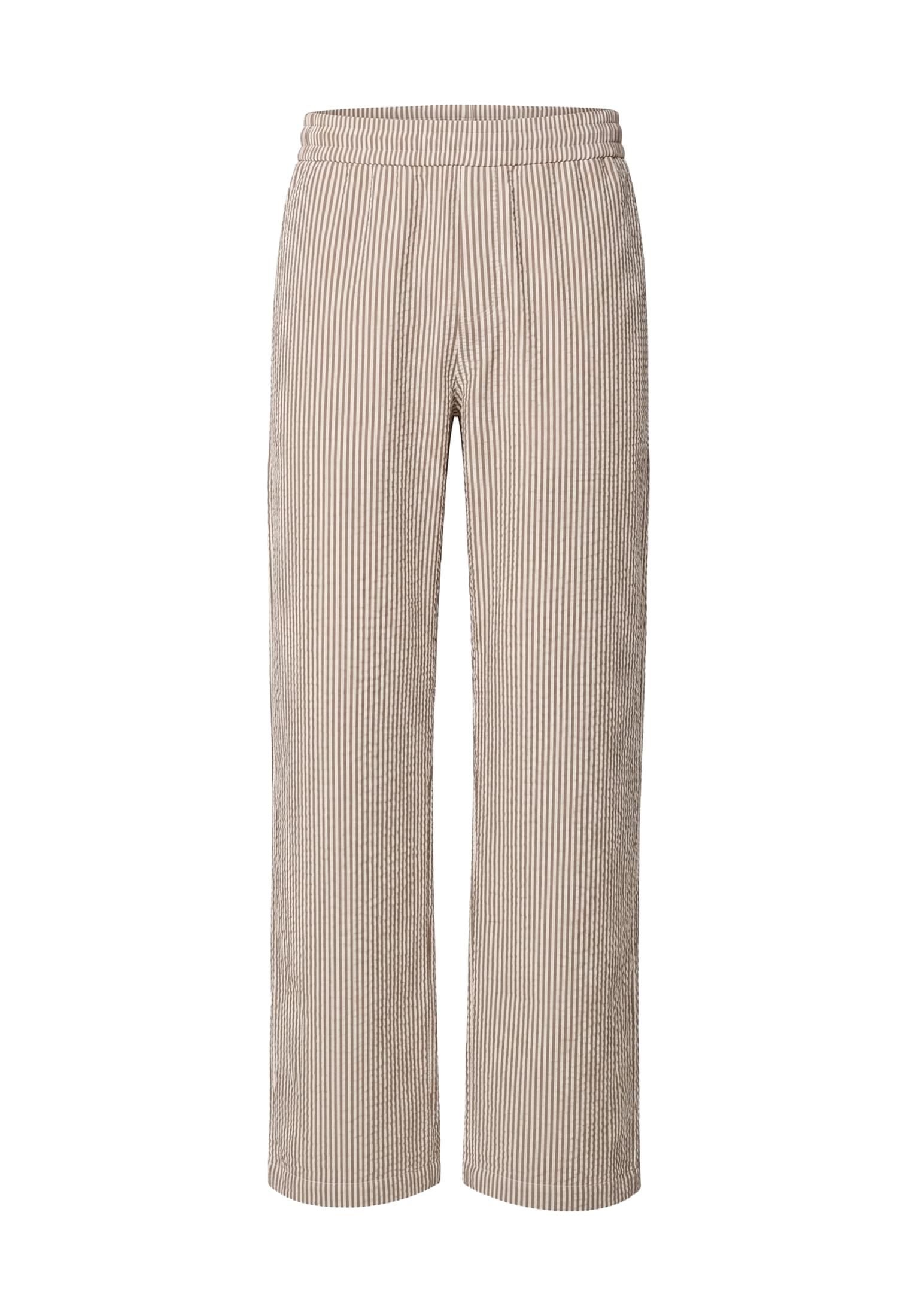 UC Men Pantaloni Seersucker Beach brownmocca/white
