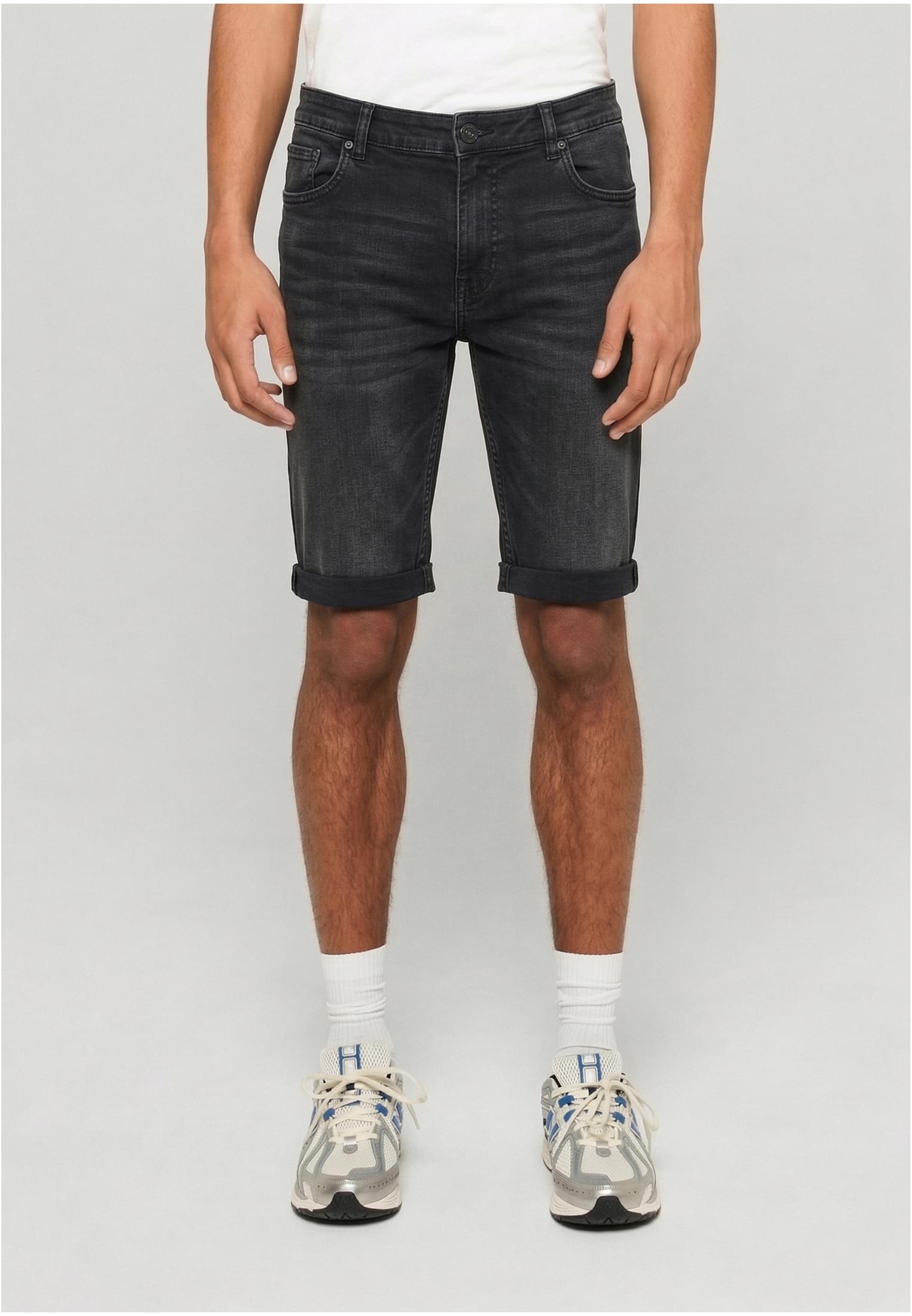 UC Men Pantaloncini Basic Slim Fit washed