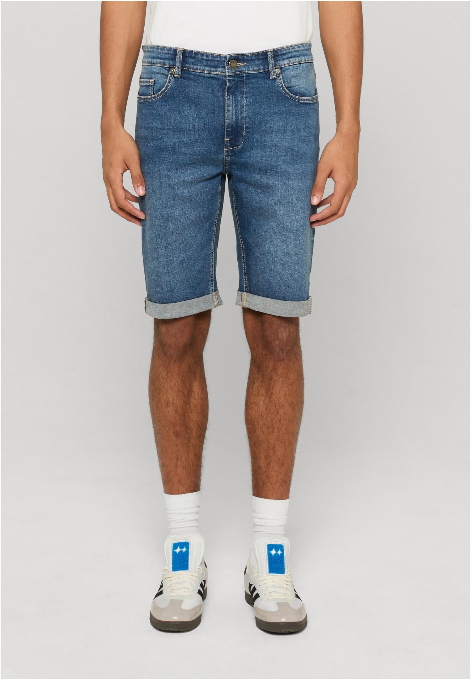 UC Men Pantaloncini Basic Slim Fit mid washed