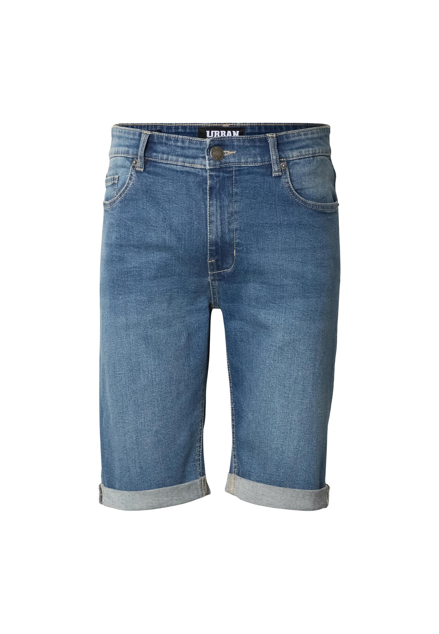 UC Men Pantaloncini Basic Slim Fit mid washed