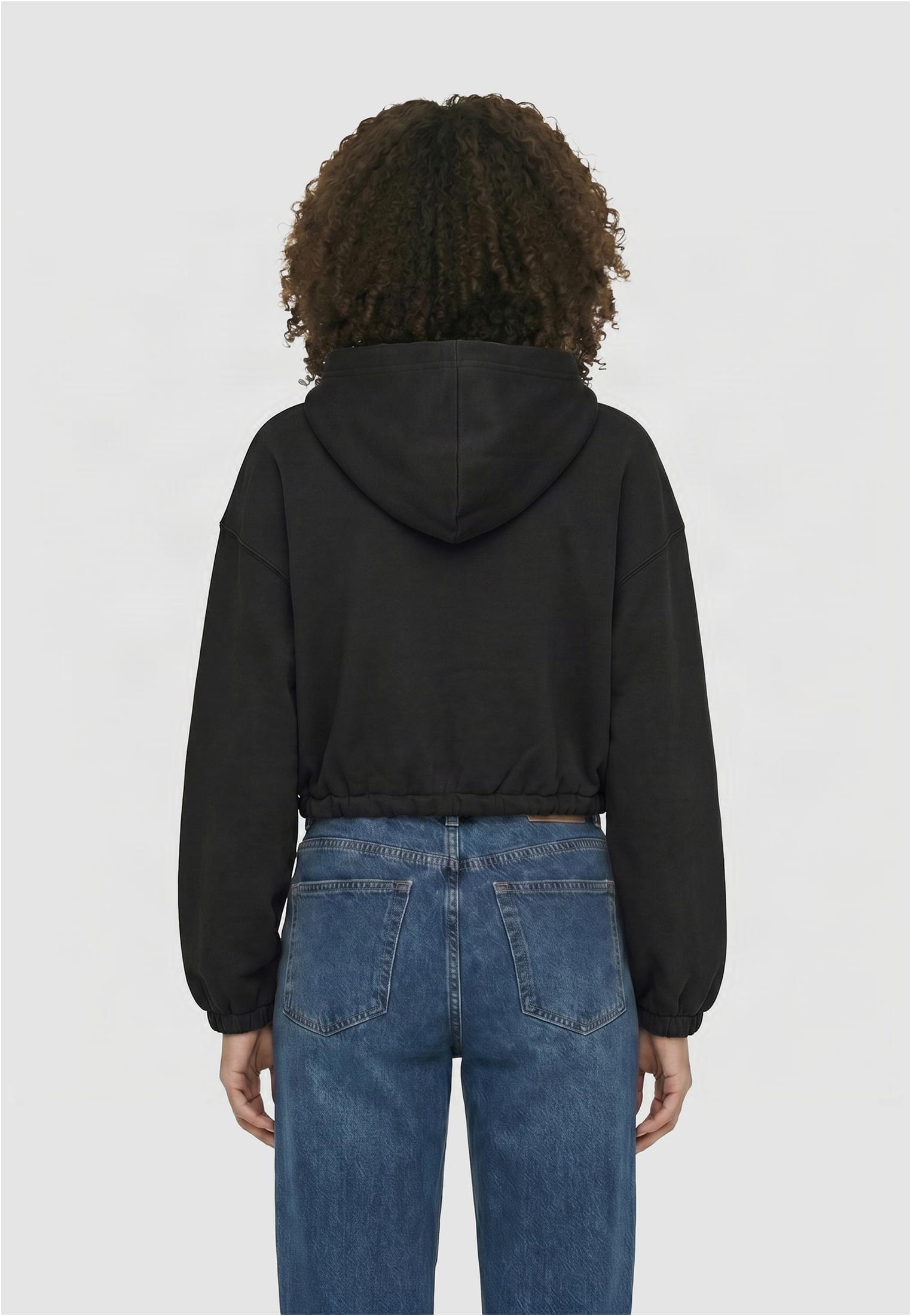 Urban Classics Felpa con cappuccio Fluffy Cropped Zip