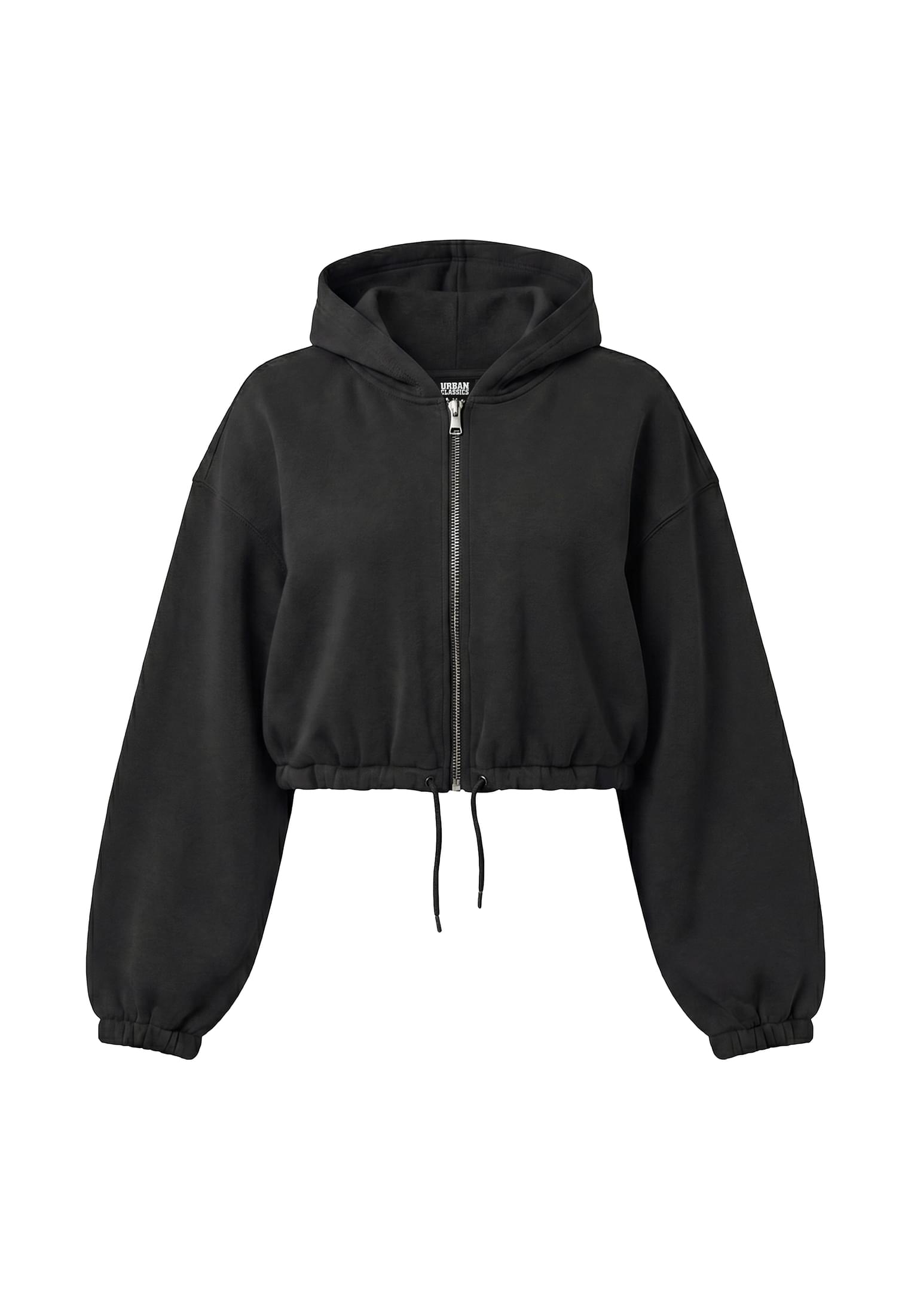 Urban Classics Felpa con cappuccio Fluffy Cropped Zip