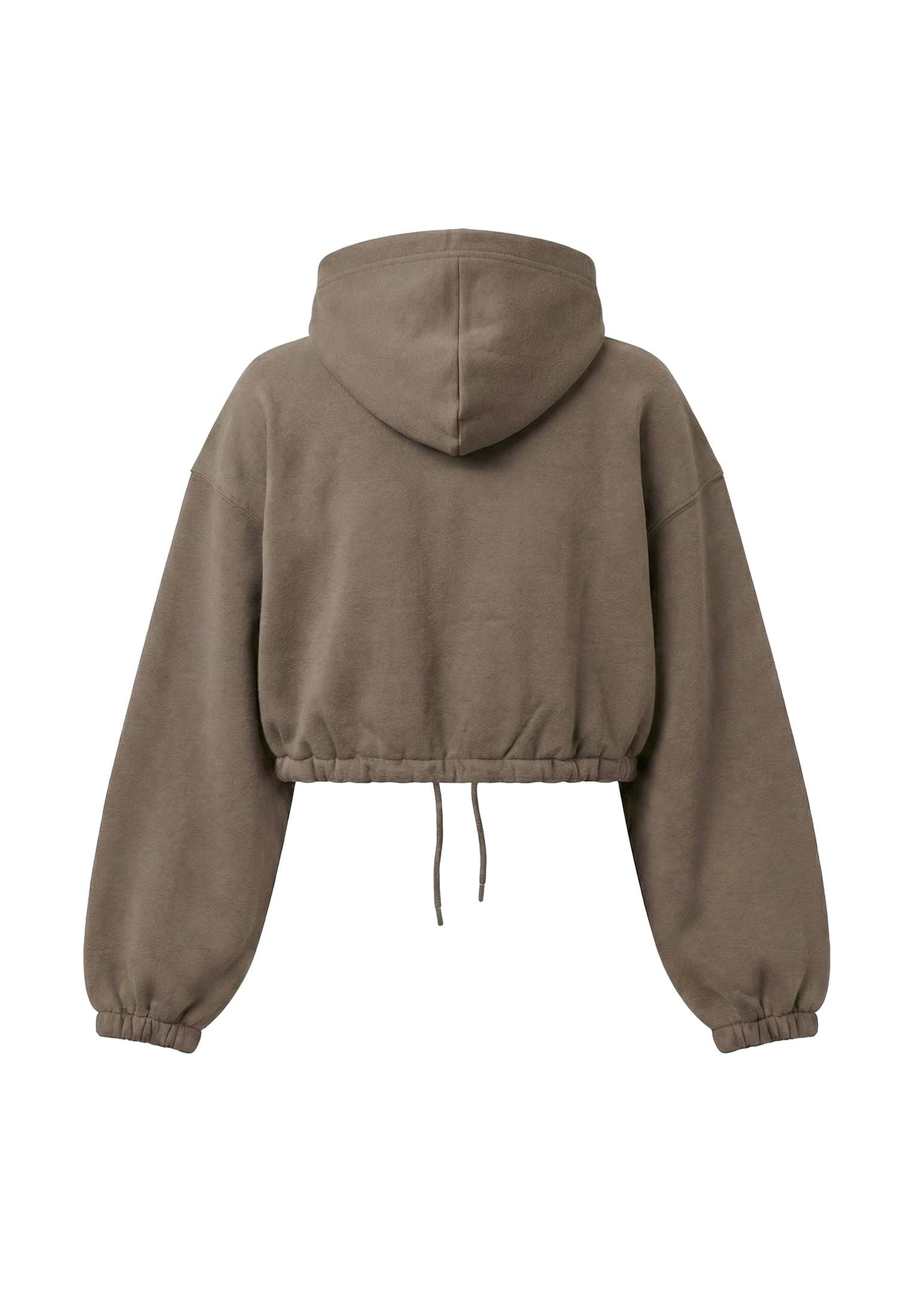 Urban Classics Felpa con cappuccio Fluffy Cropped Zip deeptaupe