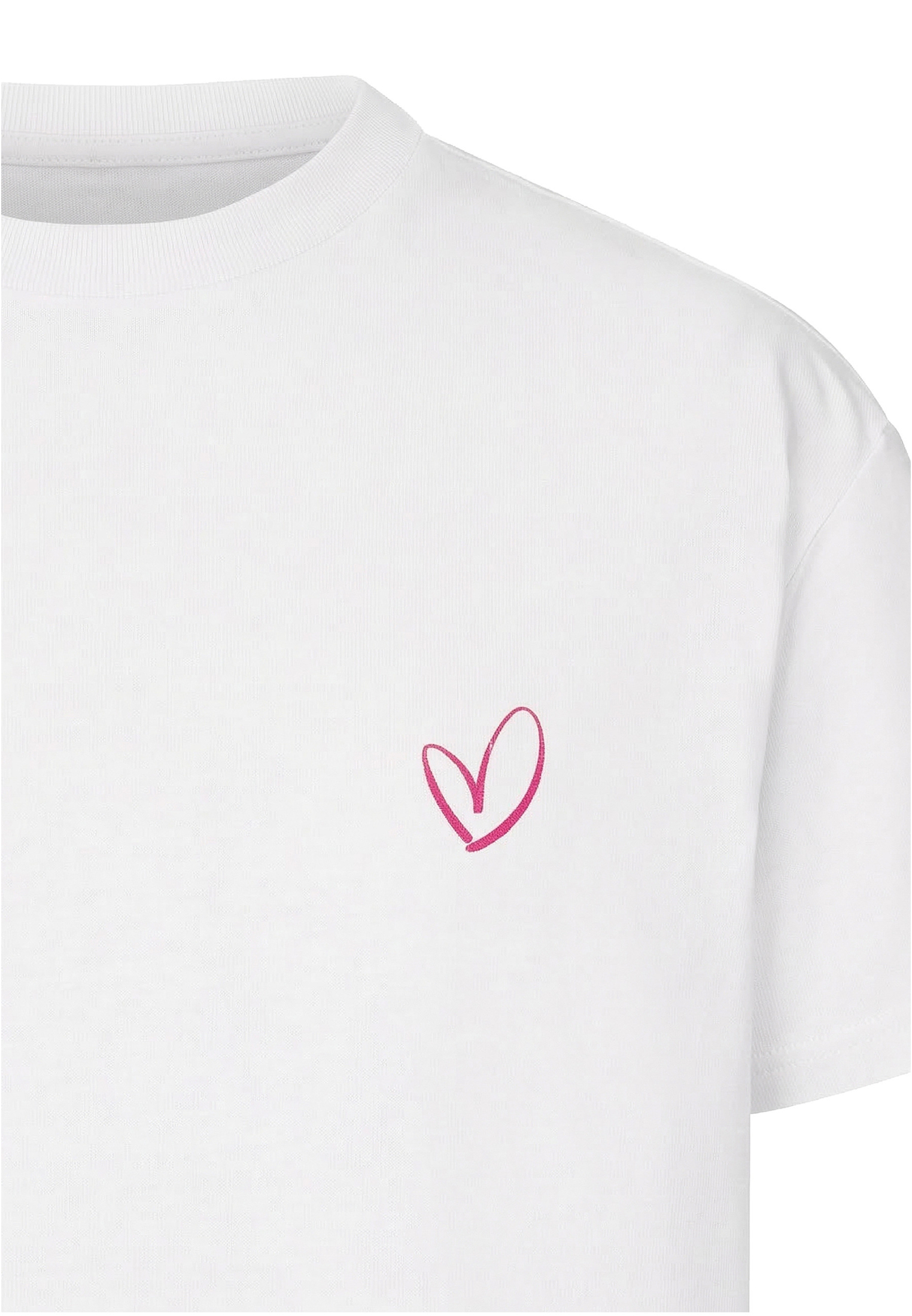 UC Ladies Maglietta Urban Classics Rainbow Heart Logo Loose