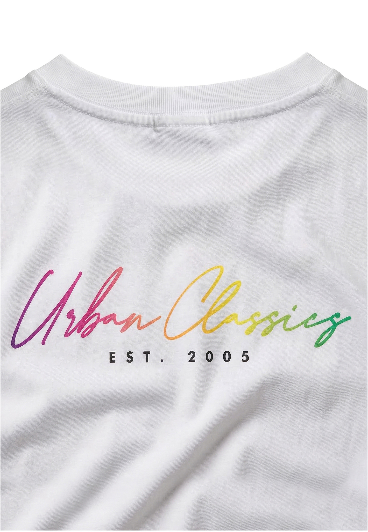 UC Ladies Maglietta Urban Classics Rainbow Heart Logo Loose
