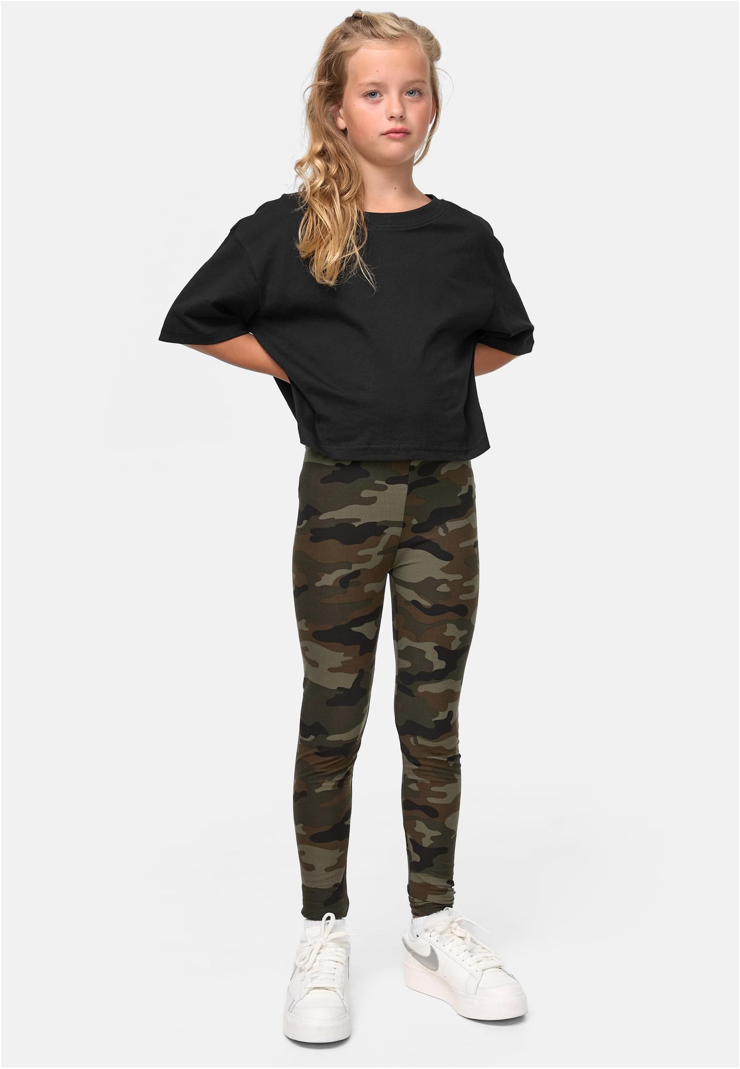 Kids Girls Leggings Camouflage Print Fashion - A2Z Camo Leggings Charcoal 13