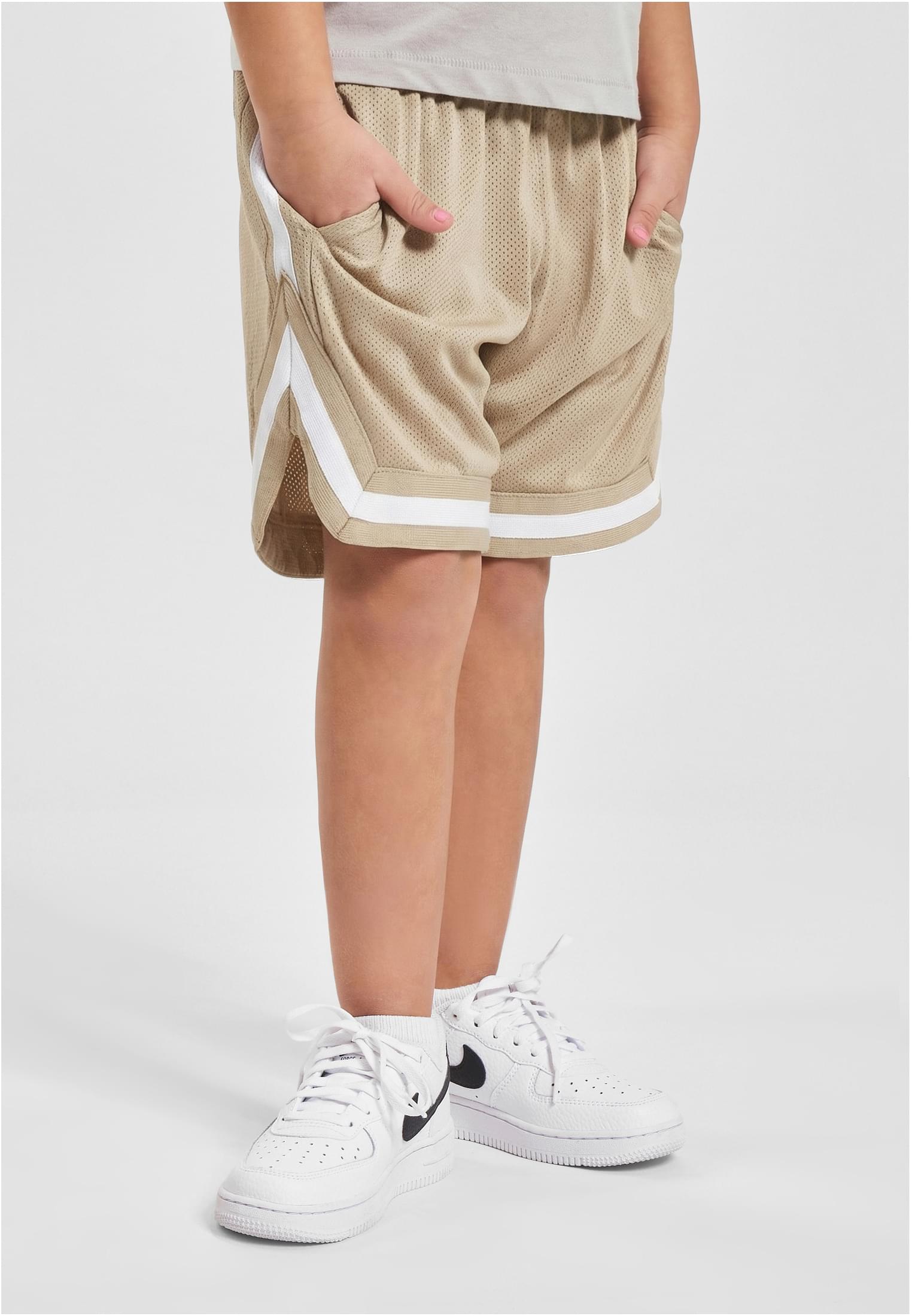 Urban Classics Kids Pantaloncini Stripes Mesh unionbeige