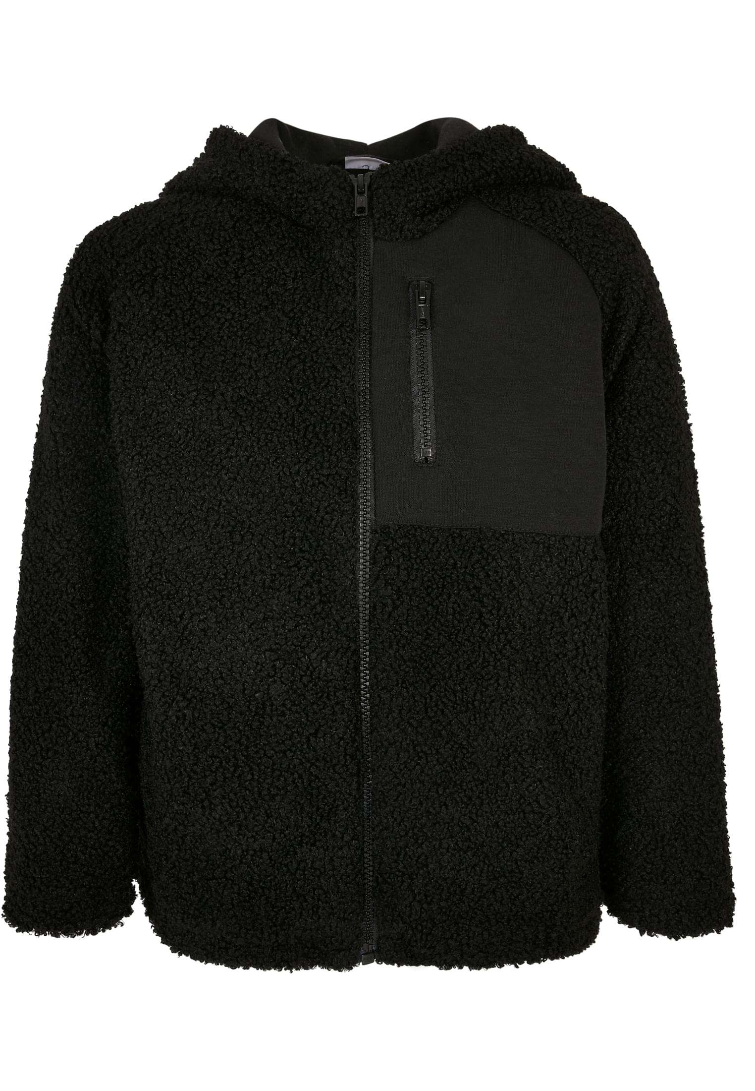 Urban Classics Kids Giacca Hooded Sherpa Zip