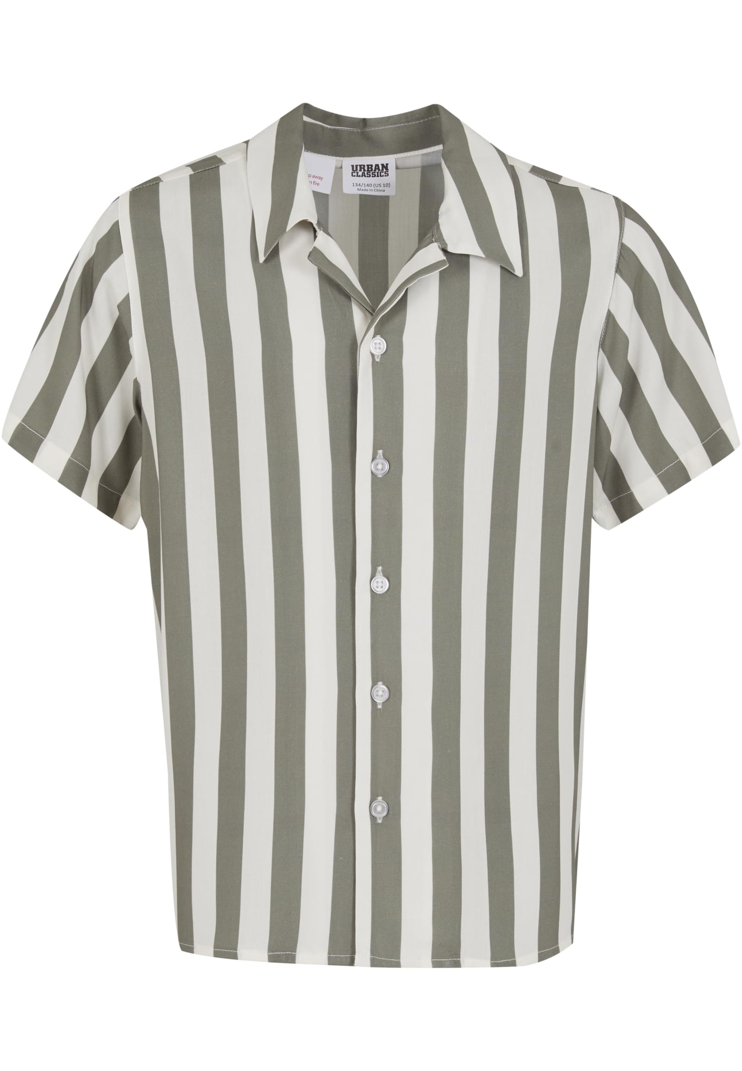 Urban Classics Kids Camicia Viscose AOP Resort paleolive/offwhite