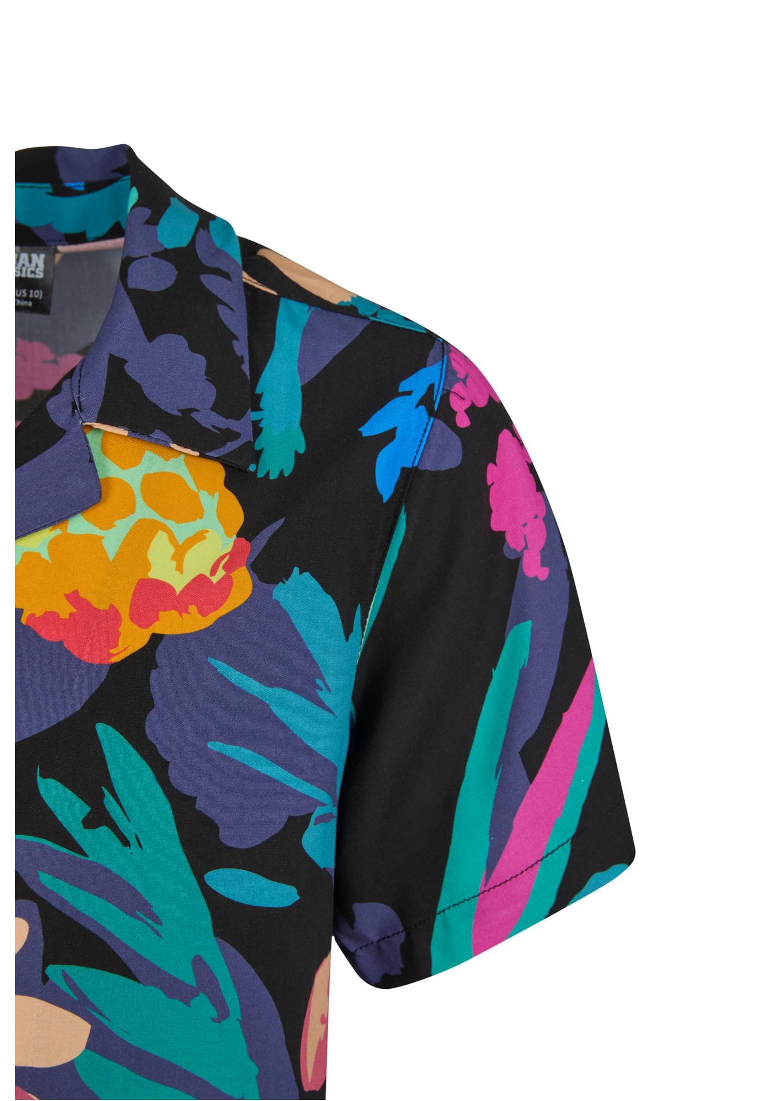 Urban Classics Kids Camicia Viscose AOP Resort blackfruity