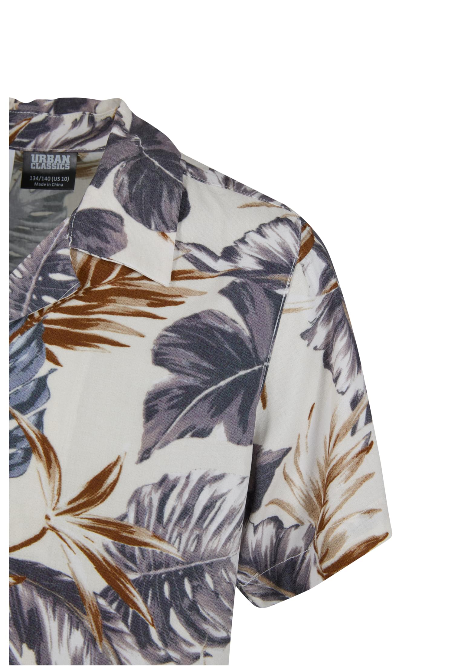 Urban Classics Kids Camicia Viscose AOP Resort blueleaves
