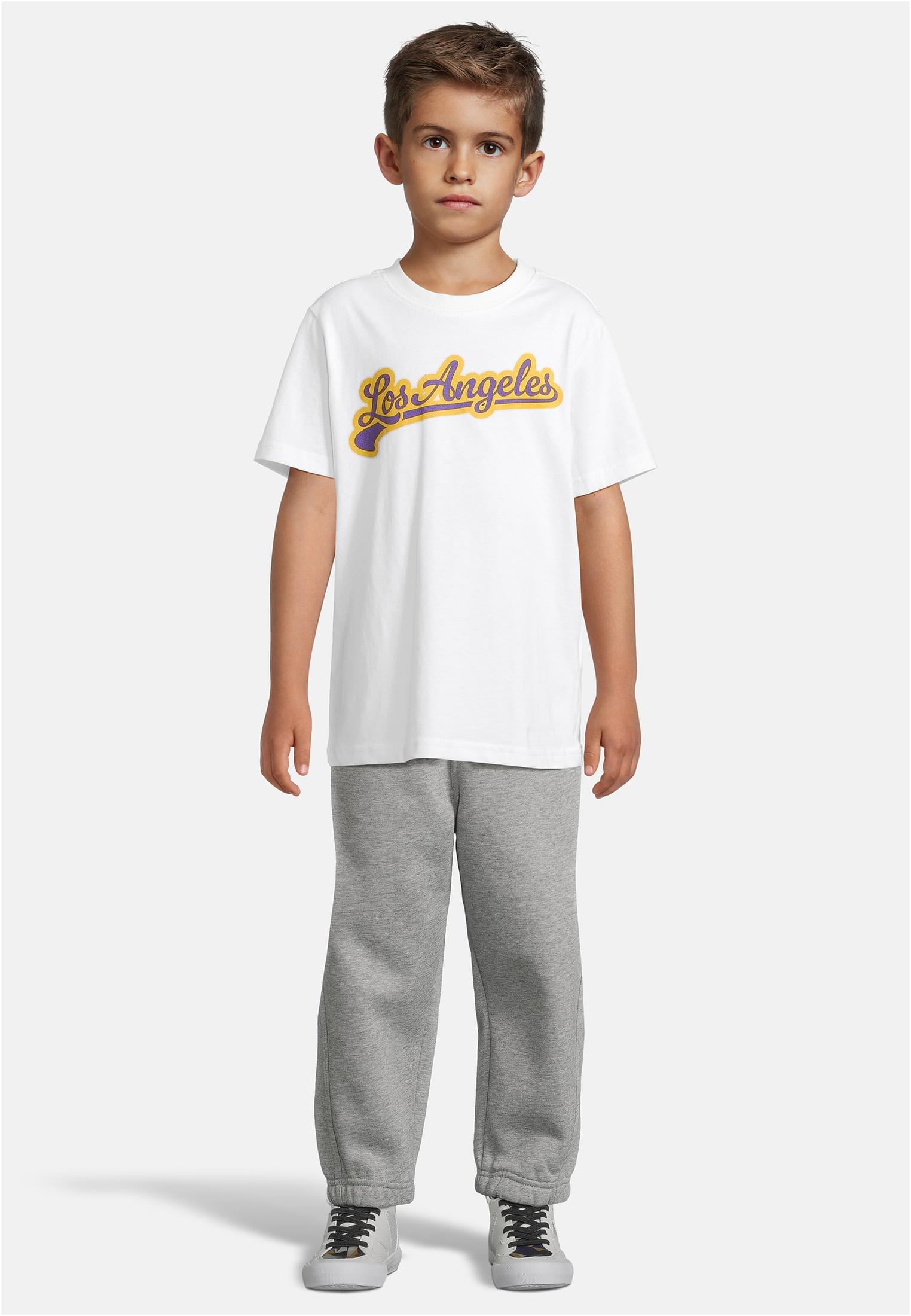 Urban Classics Kids Maglietta Pack kurzarm Los Angeles Compton white+heathergrey