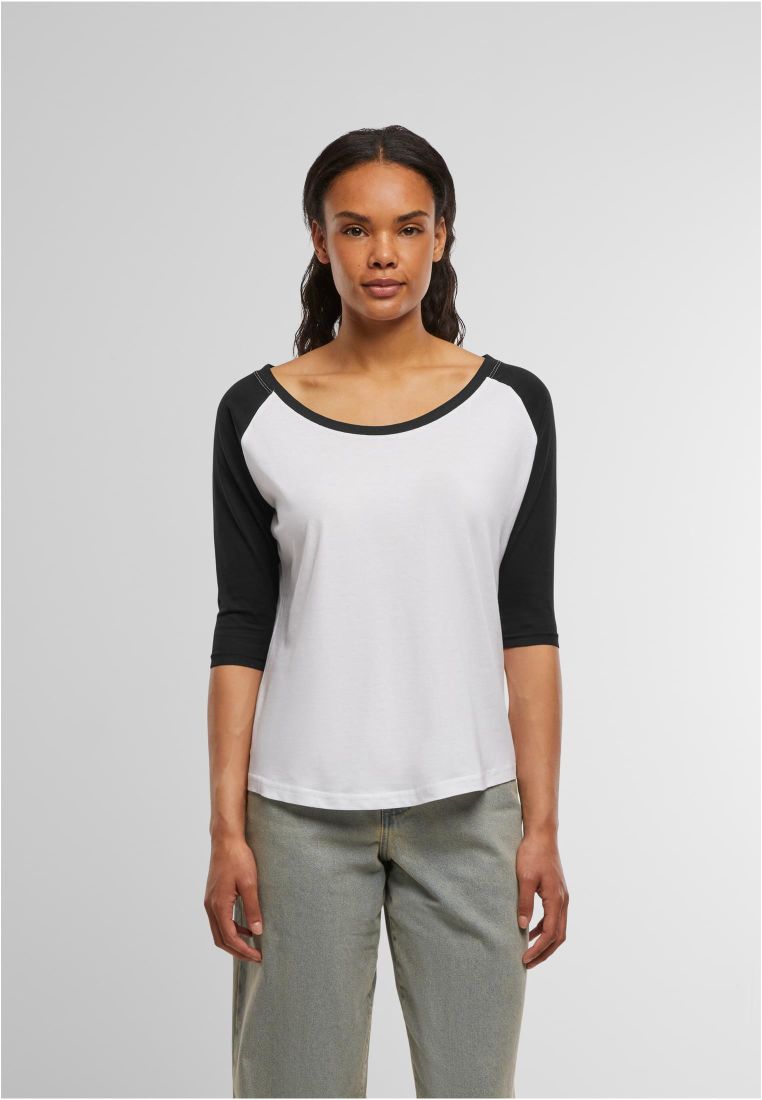 Ladies 3/4 Contrast Raglan Tee