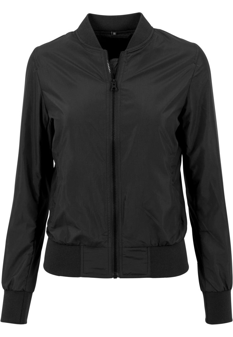 Ladies Nylon Bomber Jacket black XL