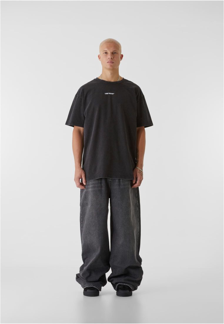 LY ACID WASHED TEE - CHAOS - Miesten T-paidat - TTULY201 - 216