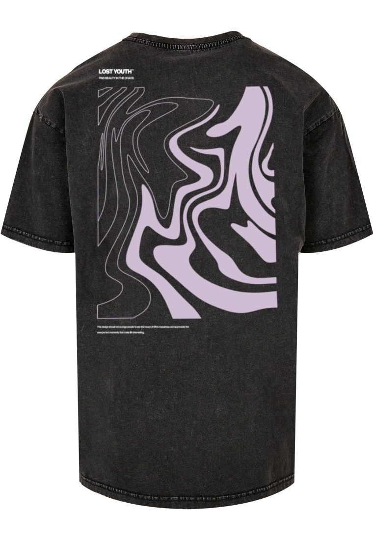 LY ACID WASHED TEE - CHAOS - Miesten T-paidat - TTULY201 - 218