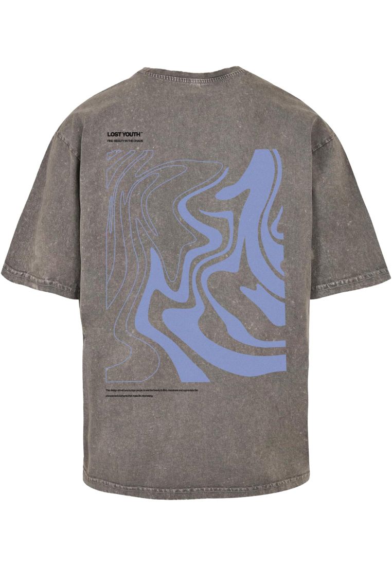 LY ACID WASHED TEE - CHAOS - Miesten T-paidat - TTULY201 - 575