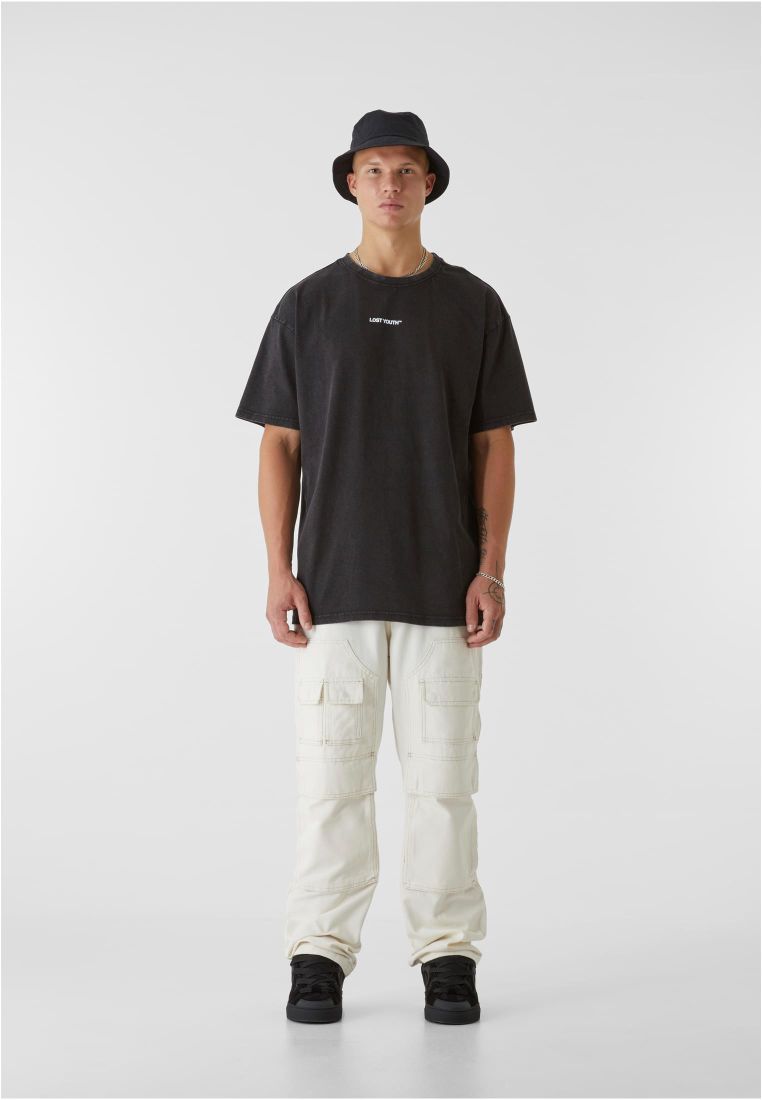 LY ACID WASHED TEE - BUTTERFLY V.3 - Miesten T-paidat - TTULY211 - 2708