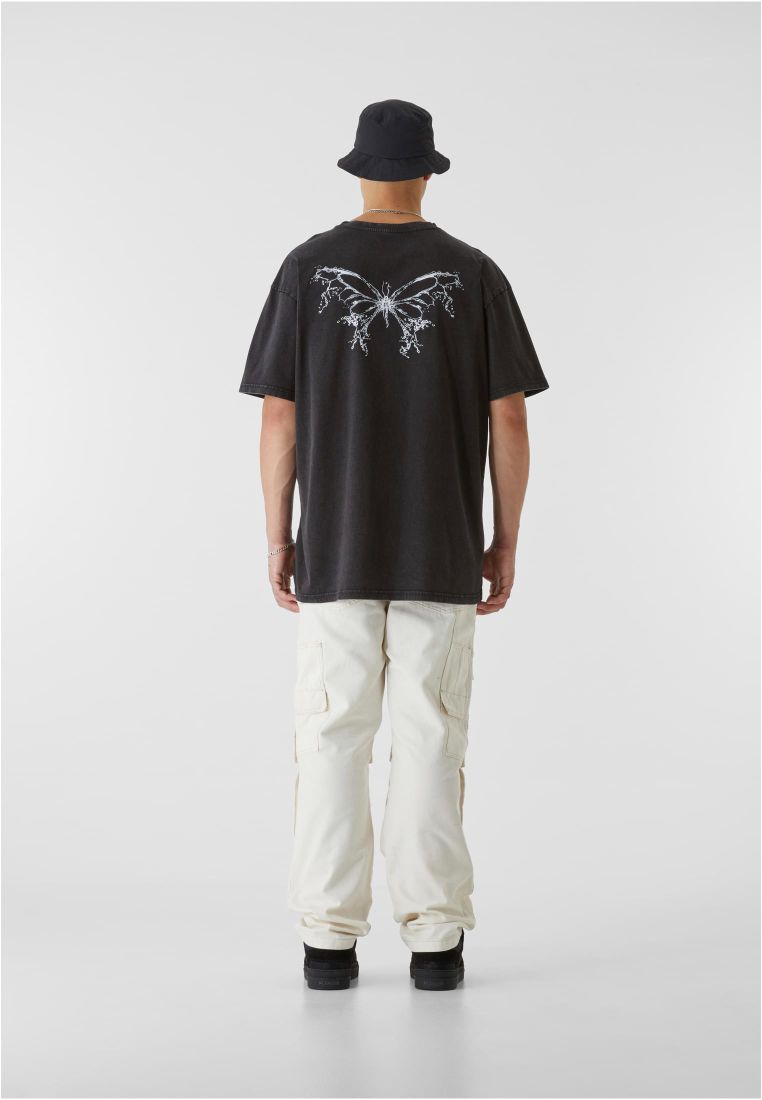 LY ACID WASHED TEE - BUTTERFLY V.3 - Miesten T-paidat - TTULY211 - 9