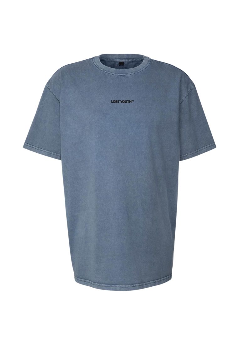 LY ACID WASHED TEE - BUTTERFLY V.3 - Miesten T-paidat - TTULY211 - 302