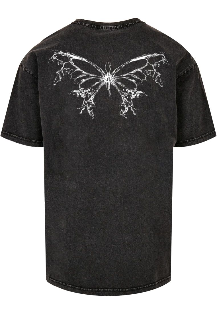 LY ACID WASHED TEE - BUTTERFLY V.3 - Miesten T-paidat - TTULY211 - 2710