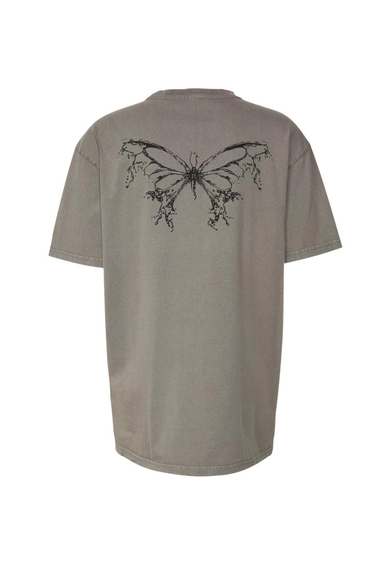 LY ACID WASHED TEE - BUTTERFLY V.3 - Miesten T-paidat - TTULY211 - 578