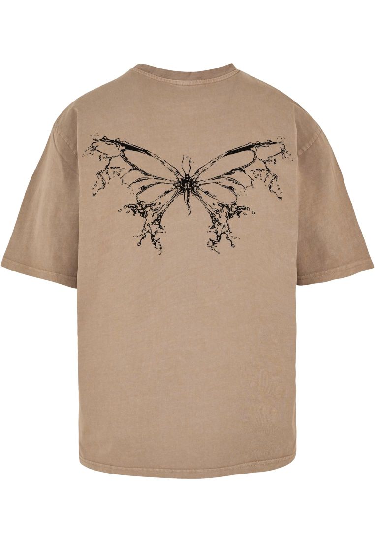 LY ACID WASHED TEE - BUTTERFLY V.3 - Miesten T-paidat - TTULY211 - 1115