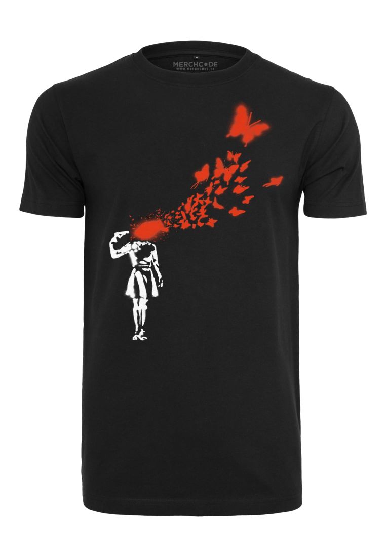 Brandalised - Banksy´s Graffiti Butterfly Tee - Artisti T-Paidat - TTUMC091 - 32