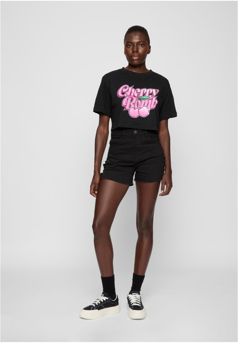 Cherry Bomb Ladies Short Overized Tee - - TTUMST100 - 36