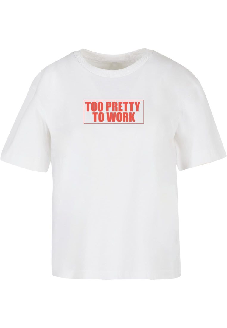 Too Pretty To Work Tee -  - TTUMST158 - 32