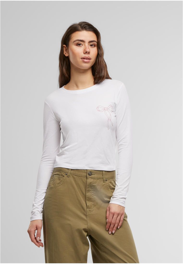 Bow Oneliner Ladies Short Longsleeve -  - TTUMST247 - 1