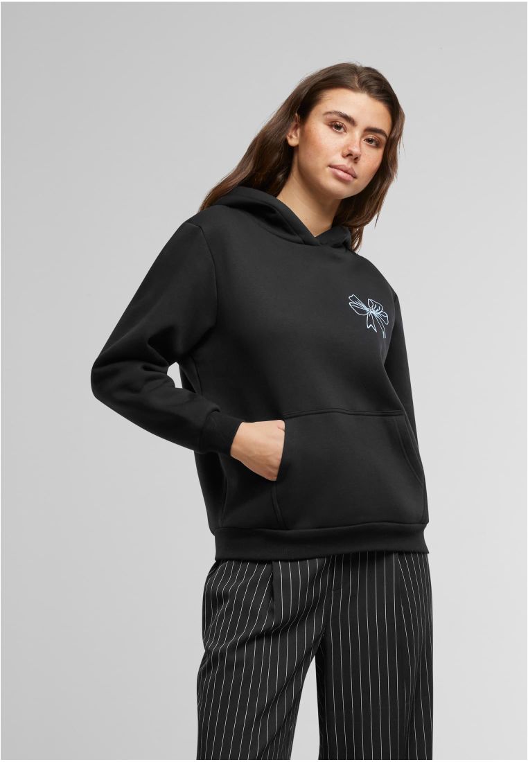 Good Vibes Bow Ladies Fluffy Hoody -  - TTUMST253 - 1