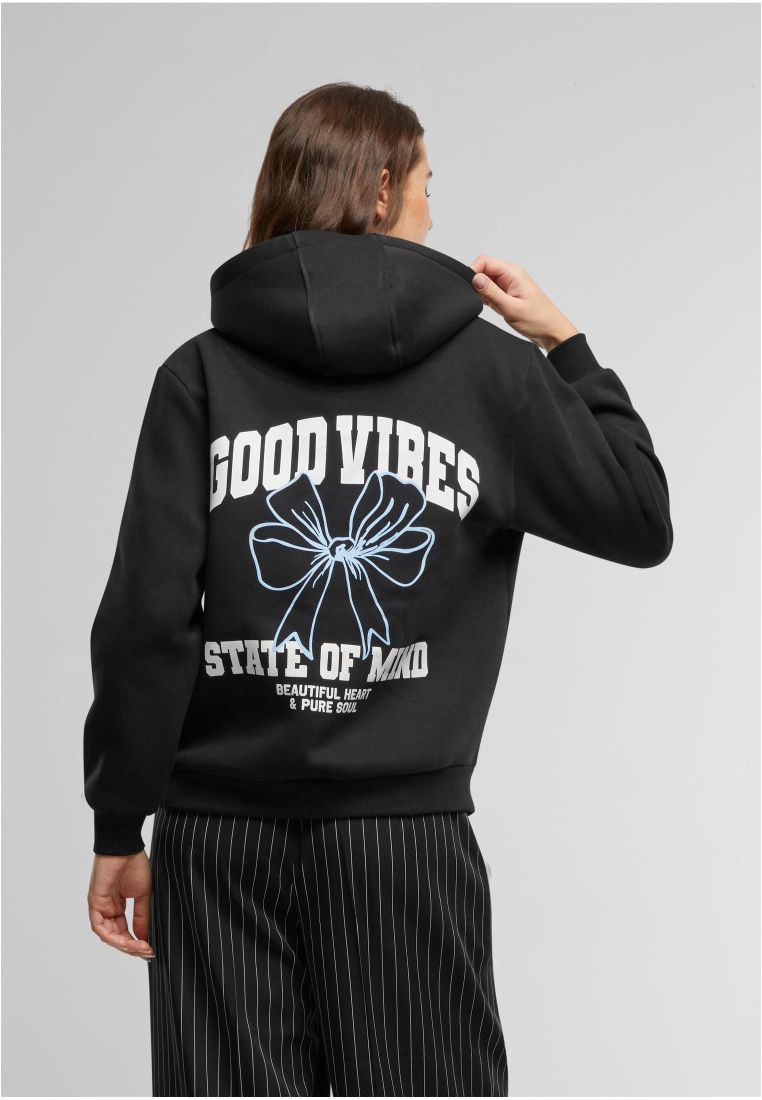 Good Vibes Bow Ladies Fluffy Hoody - - TTUMST253 - 4