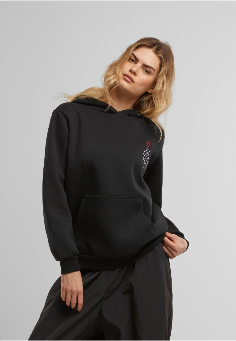 K Heart EMB Fluffy Hoody - Ladies Hoodies - TTUMST275 - 1