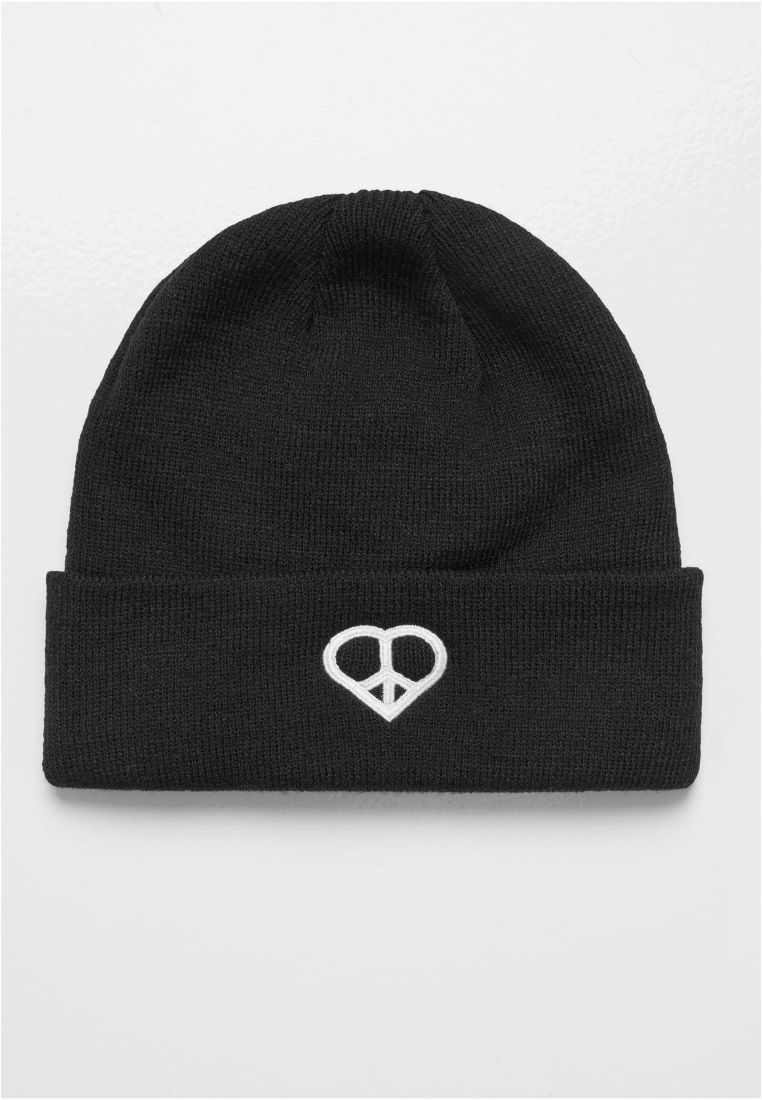 Peace Sign Heavy Knit Beanie -  - TTUMST292 - 3