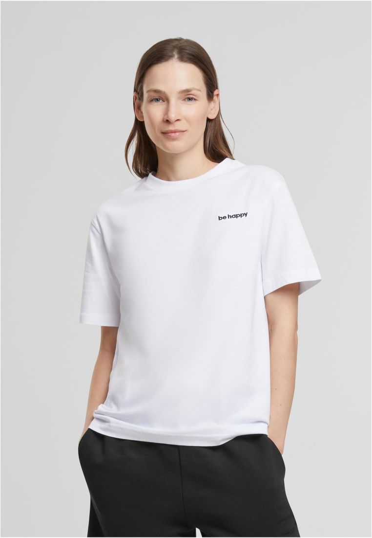 Be Happy Wording EMB Tee -  - TTUMST341 - 571