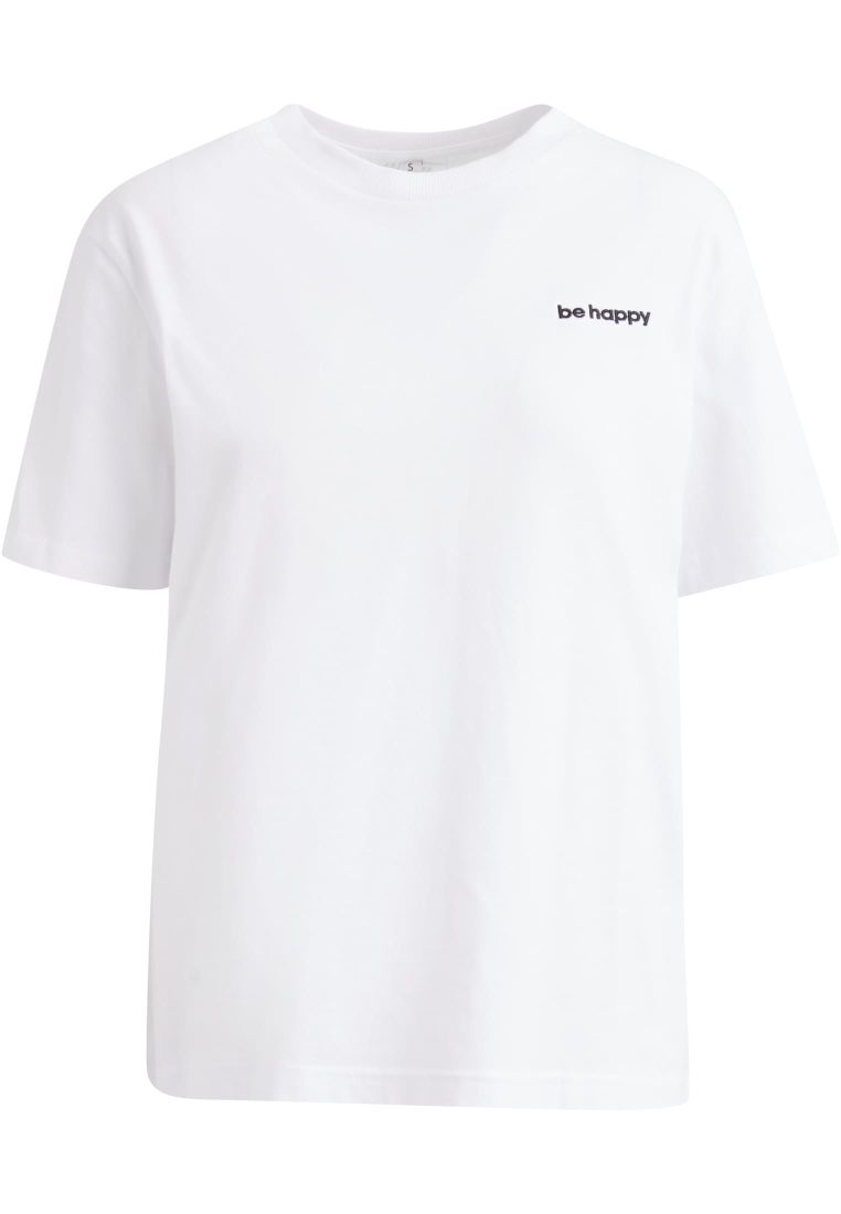 Be Happy Wording EMB Tee -  - TTUMST341 - 577