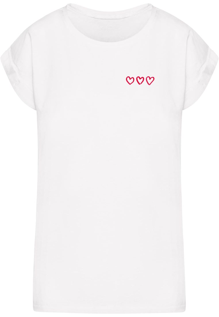 Three In A Row Ladies Extended Shoulder Tee -  - TTUMST352 - 2