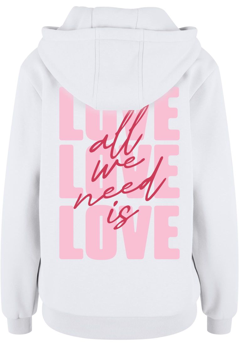 All We Need Is Love Ladies Fluffy Hoody -  - TTUMST372 - 4