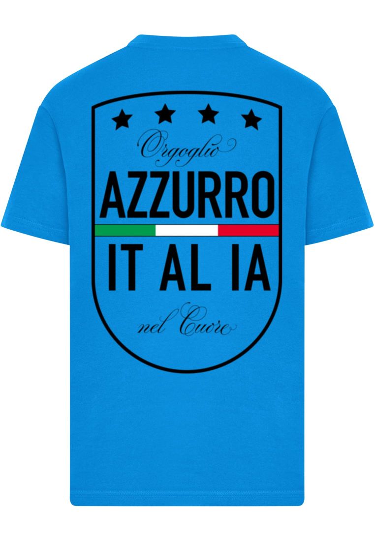 Azurro Italia Crest Tee - - TTUMT3315 - 575