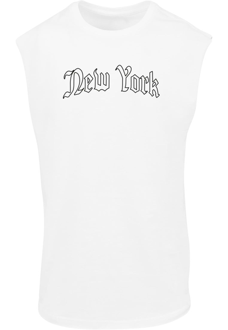 New York Wording Sleeveless Tee -  - TTUMT3455 - 2